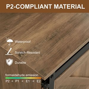 Mobile TV in Stile Rustico da 58 Pollici, Centro Intrattenimento per TV fino a 65 Pollici con Ante Scorrevoli e Armadietti, Finitura Naturale - Product Image 6