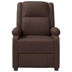 Fauteuil de massage réglable en similicuir marron avec appuie-têtes standard - Product Image 3