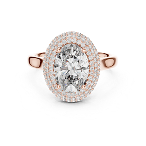 Anillo de Boda de Oro Blanco de 14K con Diamantes Cultivados en Laboratorio, Redondos y Ovalados, para Mujer |   Diamante Cultivado Nuevo - Product Image 2