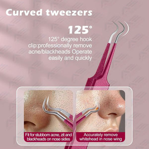 Forehead Nose Acne Blackhead Comedone Black Spot Beauty Instruments Facial <b>Pimple</b> <b>Popper</b> <b>Tool</b> Kit For Zit Removing - Product Image 4
