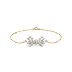 Bracelet Flocon de Neige Diamanté Plaqué Or 18K Chaîne en Alliage Bijoux Romantiques de Mariage pour Femme - Product Image 1