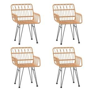 ชุดโต๊ะรับประทานอาหารในสวนหวายเทียมสีดำ ทนทาน ดีไซน์มาตรฐาน - Product Image 4