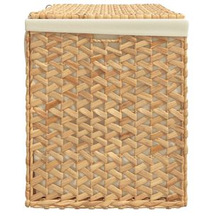 Cesto per Bucato in Giacinto d'Acqua 75x42x52 cm in Vimini con 3 Scomparti - Product Image 6