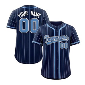 Maillots de baseball à manches courtes respirants de haute qualité, conception personnalisée OEM, impression par transfert thermique, couleurs personnalisées, t-shirt de baseball - Product Image 4