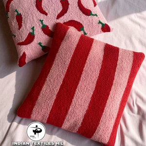 ปลอกหมอนอิงลายทางสไตล์โบโฮ ดีไซน์เนอร์ แบรนด์ Indian Textiles H/L ปลอกหมอนตกแต่งสุดหรู สไตล์โบโฮ ขายดี - Product Image 1