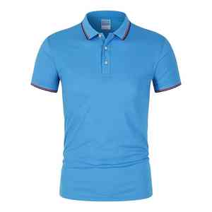 เสื้อยืดพรีเมียมเนื้อหนา 100% โพลีเอสเตอร์ หลายสีให้เลือก เสื้อโปโลแขนสั้น คอปก เสื้อยืดผู้ชาย - Product Image 2