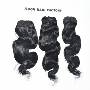 Extensions de cheveux humains indiens Remy de qualité supérieure, noir de jais, ondulés, 100g, finition naturelle brillante, double trame machine, pour salon - Product Image 3
