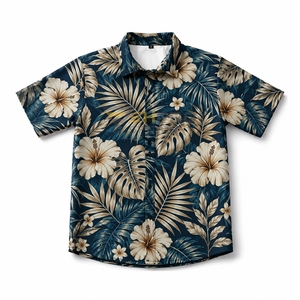 Camisas Hawaianas para Hombre, Diseño Personalizado, Estampado por Sublimación, Camisas con Estampado Floral Aloha para Playa, Camisas Transpirables de Popelina para Vacaciones Tropicales - Product Image 6