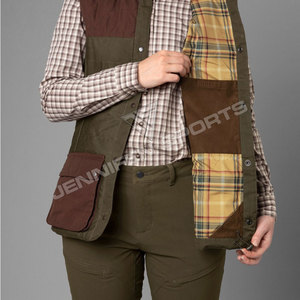 Gilet de chasse en plein air en toile 100% coton, deux couleurs, Harkila, avec plusieurs poches, gilet de voyage - Product Image 6