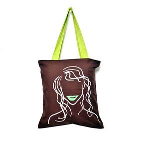 Venta al por mayor de algodón crudo de lona de las mujeres bolso de mano-respetuoso del medio ambiente personalizado Color Logo serigrafiado reutilizable plegable para ir de compras - Product Image 1