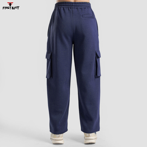Pantalon de survêtement unisexe personnalisé en toile légère de haute qualité, coupe droite, taille mi-haute, avec logo personnalisé, pour homme - Product Image 6