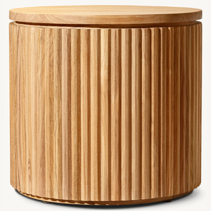 Mesa de Centro Redonda Moderna Hecha de Madera de Teca de Alta Calidad, Muebles Duraderos para Sala de Estar - Product Image 1