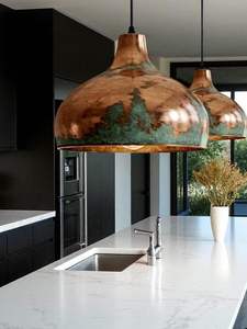 Lampes suspendues de haute qualité en laiton et en cuivre avec un design tendance en forme ronde pour la décoration - Product Image 2