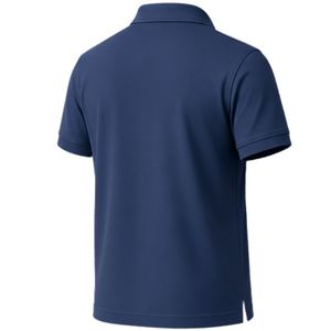 Men's Navy Blue Short Sleeve Polo Shirt with Embroidered Logo <b>Classic</b> Fit Collared Casual & Office Wear - Product Image 6
