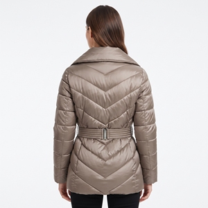 Cinturón de Moda para Mujer, Chaqueta Acolchada Ligera para Invierno, Chaqueta Acolchada con Relleno, Ropa de Abrigo Informal para Clima Frío - Product Image 6
