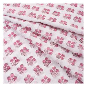 Tissu en coton imprimé à la main avec des motifs floraux traditionnels indiens, nouvelle arrivée, matière douce et légère pour les rideaux et les jouets pour garçons - Product Image 4