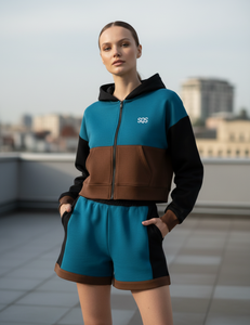 Sweat à capuche ample en coton pour femme, personnalisable, décontracté, respirant, en molleton avec techniques d'impression, col à capuche - Product Image 1