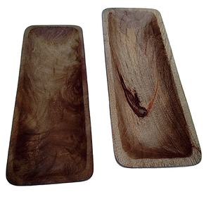 100% ensemble de bol de service de pâte jetable rond fait à la main Design unique en bois pour la maison hôtel restaurant - Product Image 1