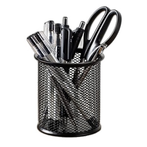 Fresh Selling Iron Round Metal <b>Wire</b> Mesh Pen Pot Pencil <b>Brush</b> Holder Desk Organizer Gold Highest Quality Pen Holder - Product Image 3
