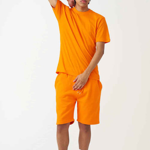 Conjunto de pantalones cortos de verano para hombre, los más vendidos en línea, de tela de rizo ligera y ecológica, estilo hip hop, top estampado sólido en oferta online - Product Image 3