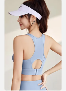 Sujetadores deportivos push-up para mujer, tops deportivos de color liso para fitness, running y yoga, sujetador deportivo de alta sujeción y transpirable para mujer - Product Image 3