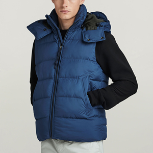 <b>Men's</b> Lightweight <b>Warm</b> Woolen Solid Puffer Vest Outdoor Sleeveless Zip up Spring Padded <b>Jacket</b> Casual Gilet - Product Image 3
