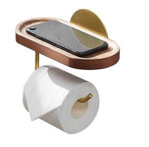 Portarrollos de Papel Higiénico de Madera de Diseño Antiguo, Soporte de Pared para Papel Higiénico, Estante para Papel Higiénico - Product Image 2