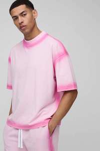 เสื้อยืดโอเวอร์ไซส์สีพื้นสำหรับผู้ชาย ผ้าคอตตอนผสม 100% คอกลม สไตล์ลำลอง สตรีทแวร์ ทรงปกติ แห้งเร็ว รับผลิตแบบสั่งทำพิเศษพร้อมติดแบรนด์ส่วนตัว - Product Image 6