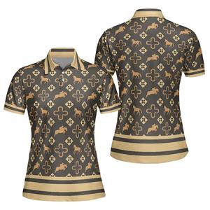 Chemise polo femme unie, design classique, chemise polo femme à col rayé, chemise polo femme légère pour l'été - Product Image 3