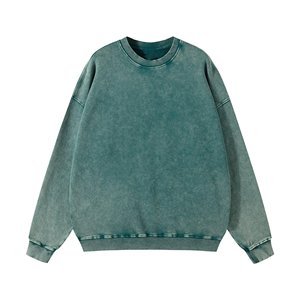เสื้อสเวตเชิ้ตคอกลมทรงโอเวอร์ไซส์ ยูนิเซ็กซ์ สีพื้น ผ้าฝ้ายถัก สวมใส่สบายๆ สำหรับฤดูใบไม้ร่วง ทรงปกติ แขนยาว - Product Image 5
