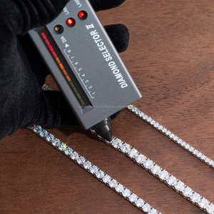 Chaîne de tennis 3MM 5MM 6.5MM 8MM Hiphop Chaîne de tennis Moissanite VVS en argent sterling 925 glacé - Product Image 3