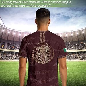 Camiseta de Fútbol de México Personalizada para Jugador, Manga Corta, Cuello Redondo, Sublimada, 100% Poliéster, Absorbe la Humedad, Corte Regular, para Adultos - Product Image 5