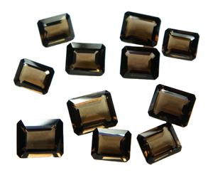 Cuarzo Ahumado Natural a Granel, Piedra de Cuarzo con Corte Rectangular Octogonal, Color Marrón Natural - Product Image 1