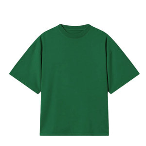 T-shirt à col roulé à manches courtes pour homme, en coton tricoté épais, coupe classique, 100% coton, grande taille - Product Image 3