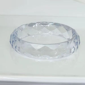 <b>Clear</b> <b>Resin</b> Flower Bangle Bracelet Round Shape Artistic Handmade Jewelry with Customizable Color & Design by Handmade Collection - Product Image 4