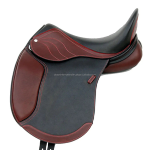 Selle de dressage anglaise durable à succès, tout usage, goulotte interchangeable, en cuir véritable, fabriquée en Inde pour le saut d'obstacles - Product Image 1