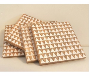 Elegant Style Natural Wooden Tea <b>Coaster</b> <b>Set</b> With Print Design Mats & Pad Placemat Drinkware Tableware Tea <b>Coaster</b> At Best Price - Product Image 1