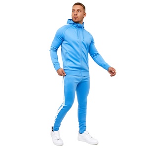 Survêtement de fitness à capuche de couleur unie pour hommes, léger, de haute qualité, d'hiver, confortable et actif, vêtements en gros - Product Image 2