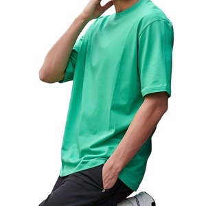 Fabricant de vêtements personnalisé vente en gros personnalisé 300g 100% coton vierge épaule tombante 100% coton T-shirt pour hommes coupe ample - Product Image 1