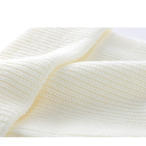 <b>White</b> Rib Knit Beanie Hat Winter Cuffed <b>Cap</b> Unisex Soft Stretch Warm Plain Skull <b>Cap</b> Custom OEM Supplier - Product Image 3