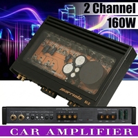 Amplificateur de voiture 2 canaux haute puissance classe AB Marriola M2 250Wx2 RMS 4 Ohm pour système de haut-parleurs de basses