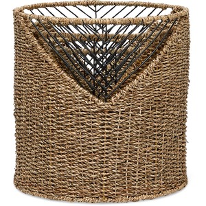 Set of 3 Round Seagrass <b>Baskets</b> with Open Iron Frames for Decor Handmade <b>Storage</b> <b>Basket</b> Wholesale eco-friendly Made in Vietnam - Product Image 3