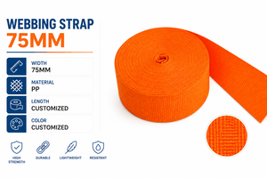 Rouleau de sangle en polyester personnalisé de 3 pouces, résistance à l'usure supérieure pour sangles à cliquet et attache de cargaison, fourniture directe usine OEM - Product Image 3