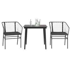 Ensemble de salle à manger de jardin gris foncé - Product Image 2