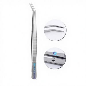 Pinzas Dentales de Algodón con Punta Angulada de Acero Inoxidable, Instrumento Quirúrgico Dental, Pinzas para Algodón OEM por DMD - Product Image 1