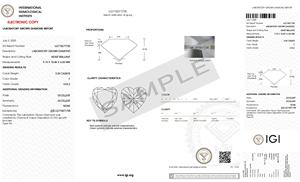 3,50 CT. Lab Grown Heart Shape CVD Diamond VVS2 Clarity F Color IGI Certificado 9,15 MM para diseño Propose Ring - Product Image 2