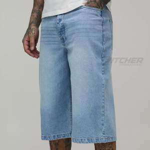 Shorts en jean foncé déchirés pour hommes, style Y2K, mode streetwear décontractée pour l'été - Product Image 4