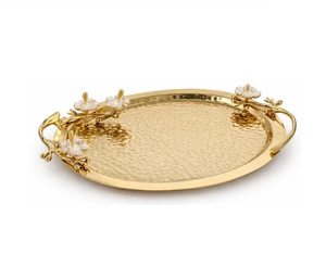 Rectangular <b>Snacks</b> Serving <b>Tray</b> with Designer Handle For Hotels Tabletop Decor Serving Purpose Functional Usage Food <b>Snacks</b> - Product Image 3