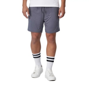Pantalones Cortos de Malla de Color Sólido para Hombre, Cintura con Cordón, Transpirables, Estilo Casual, Corte Medio, Tejido de Poliéster - Product Image 2