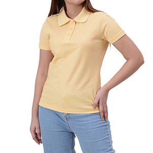 เสื้อโปโลผู้หญิงน้ำหนักเบา 180 กรัม ผ้าฝ้ายผสมโพลีเอสเตอร์ แขนสั้น สไตล์ลำลอง เสื้อโปโลผู้หญิงแบบเรียบ - Product Image 3